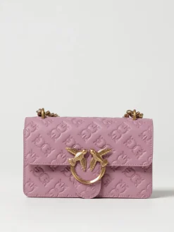 Borsa Love Bag Mini Pinko in nappa con logo goffrato
