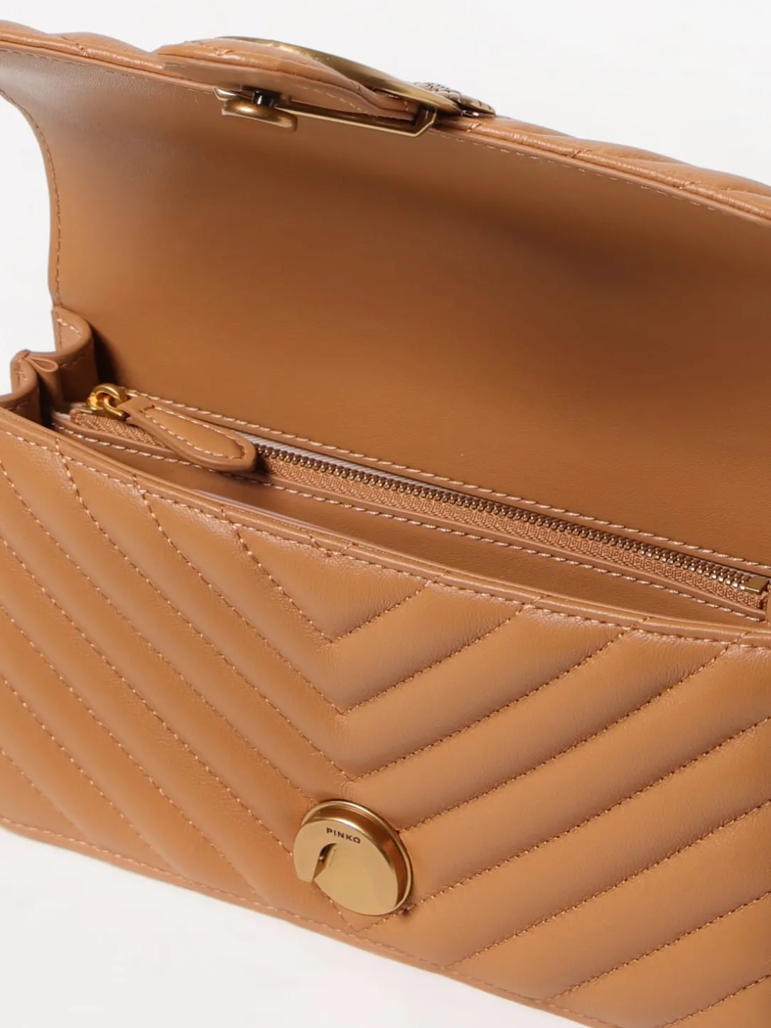 Borsa Love Bag One Mini Pinko in pelle trapuntata chevron