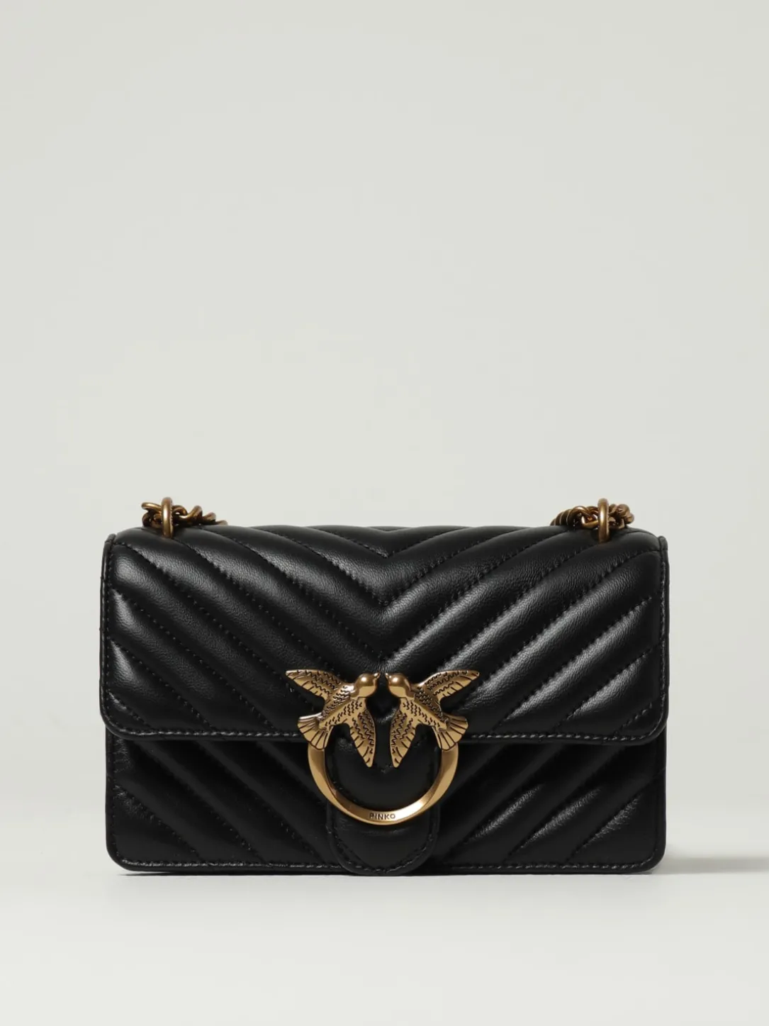 Borsa Love Bag Pinko in nappa matelassè chevron