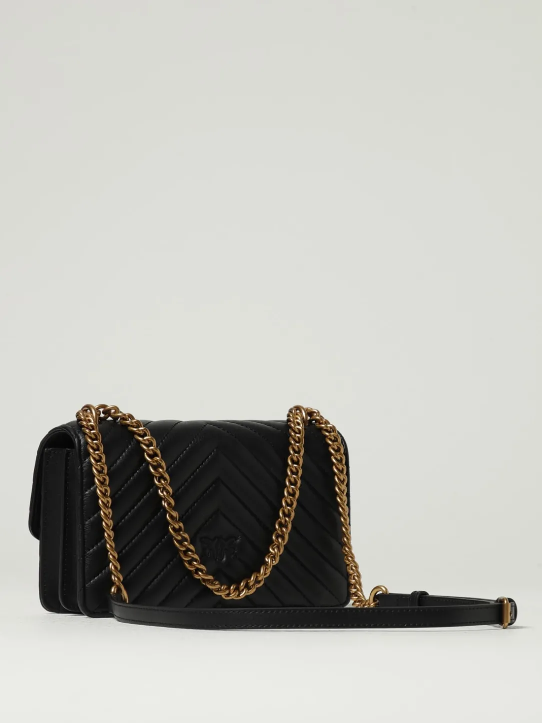 Borsa Love Bag Pinko in nappa matelassè chevron