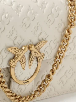 Borsa Love One Classic Pinko in pelle con monogram goffrato