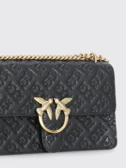 Borsa Love One Classic Pinko in pelle con logo goffrato