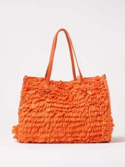 Borsa Marcella Gianni Chiarini Club Marcella in rafia sfrangiata e pelle