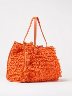 Borsa Marcella Gianni Chiarini Club Marcella in rafia sfrangiata e pelle