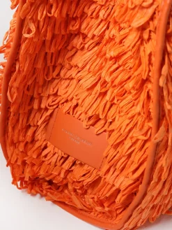 Borsa Marcella Gianni Chiarini Club Marcella in rafia sfrangiata e pelle