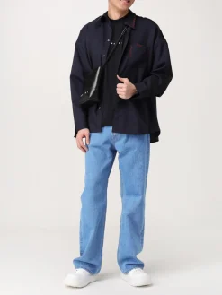 Borsa Marni in tela catramata con stampa logo