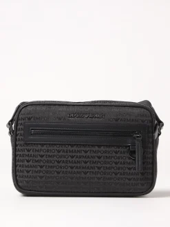 Borsa messenger con logo jacquard Emporio Armani