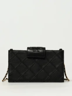 Borsa Mini Fleming Tory Burch in pelle con lavorazione a diamante