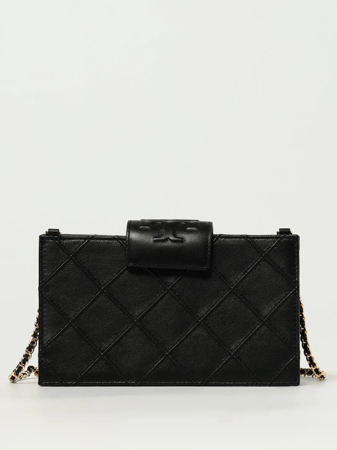 Borsa Mini Fleming Tory Burch in pelle con lavorazione a diamante