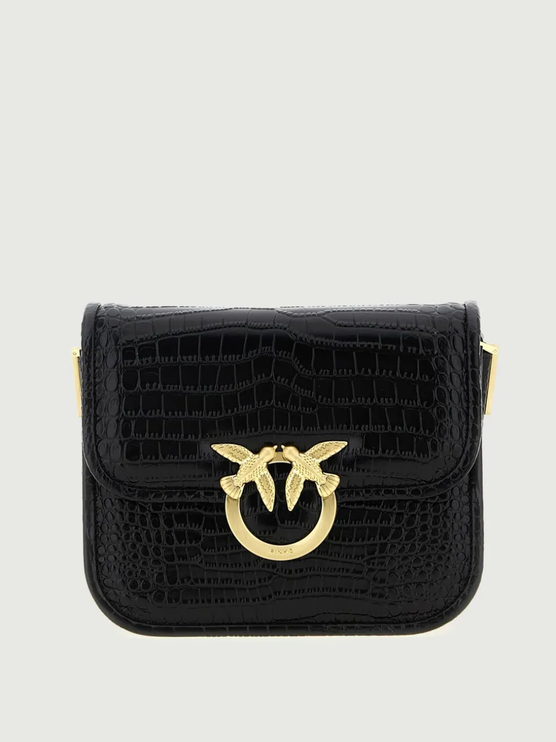 Borsa Mini Love Bag Box Simply Pinko in pelle stampa cocco