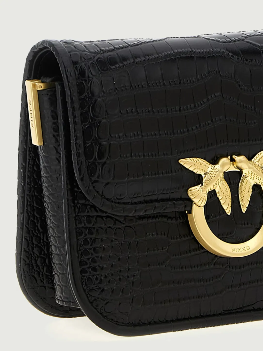 Borsa Mini Love Bag Box Simply Pinko in pelle stampa cocco