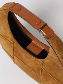 Borsa Moon Staud in pelle scamosciata