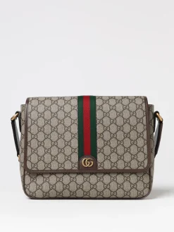 Borsa Ophidia Gucci in tessuto GG Supreme e pelle a grana