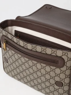 Borsa Ophidia Gucci in tessuto GG Supreme e pelle a grana