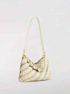 Borsa Paco Rabanne in pelle con anelli metallici