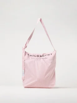 Borsa Philosophy Di Lorenzo Serafini in nylon con stampa a righe