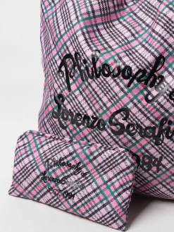 Borsa Philosophy Di Lorenzo Serafini in tessuto stampato