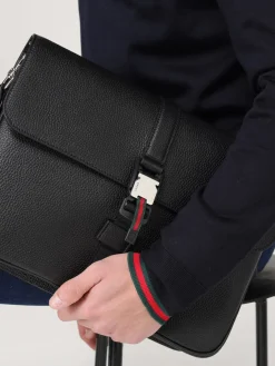 Borsa portadocumenti in pelle Web Gucci