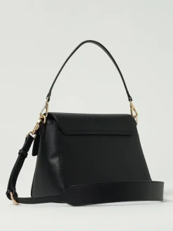 Borsa Quira Grain Small Secret Pon-Pon in pelle sintetica saffiano