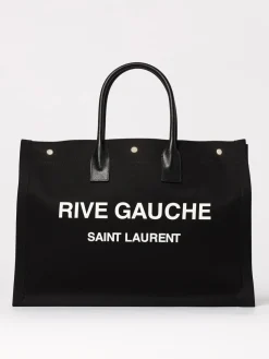 Borsa Rive Gauche Saint Laurent in lino e cotone
