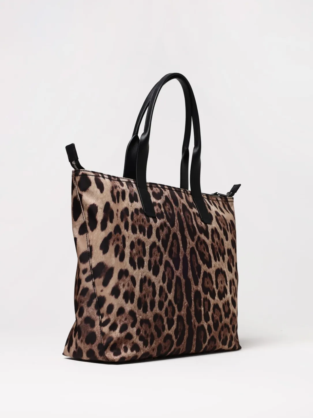 Borsa Shopping Adamo Dolce & Gabbana in nylon stampa animalier