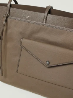 Borsa Shopping Perry Tory Burch in pelle a micro grana