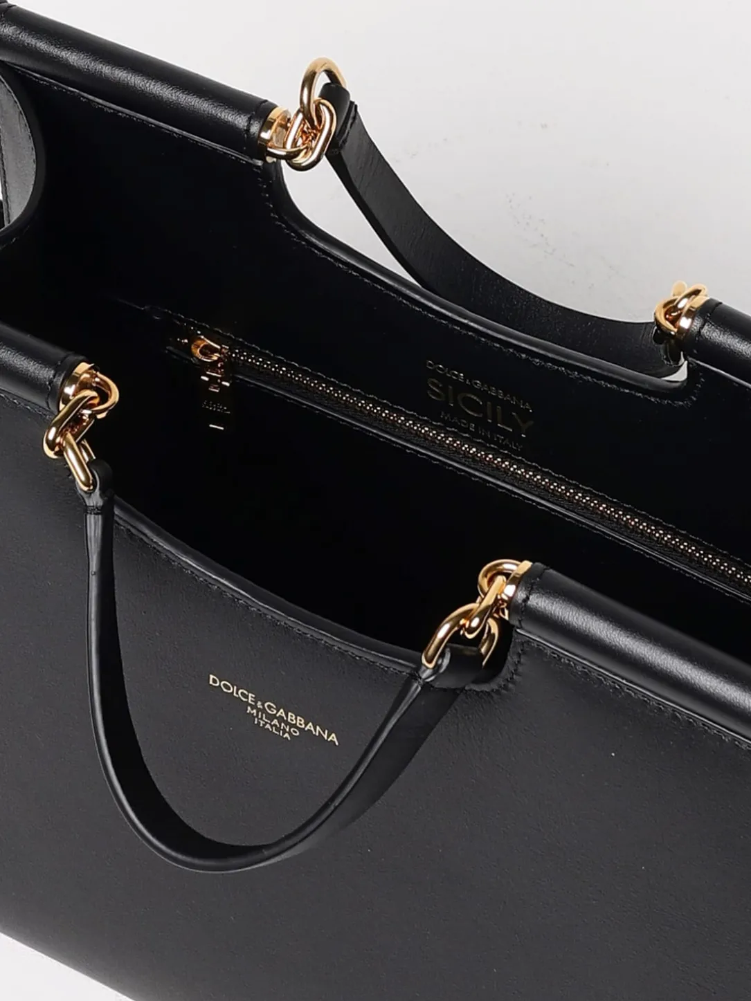 Borsa Shopping Sicily Small Dolce & Gabbana in pelle