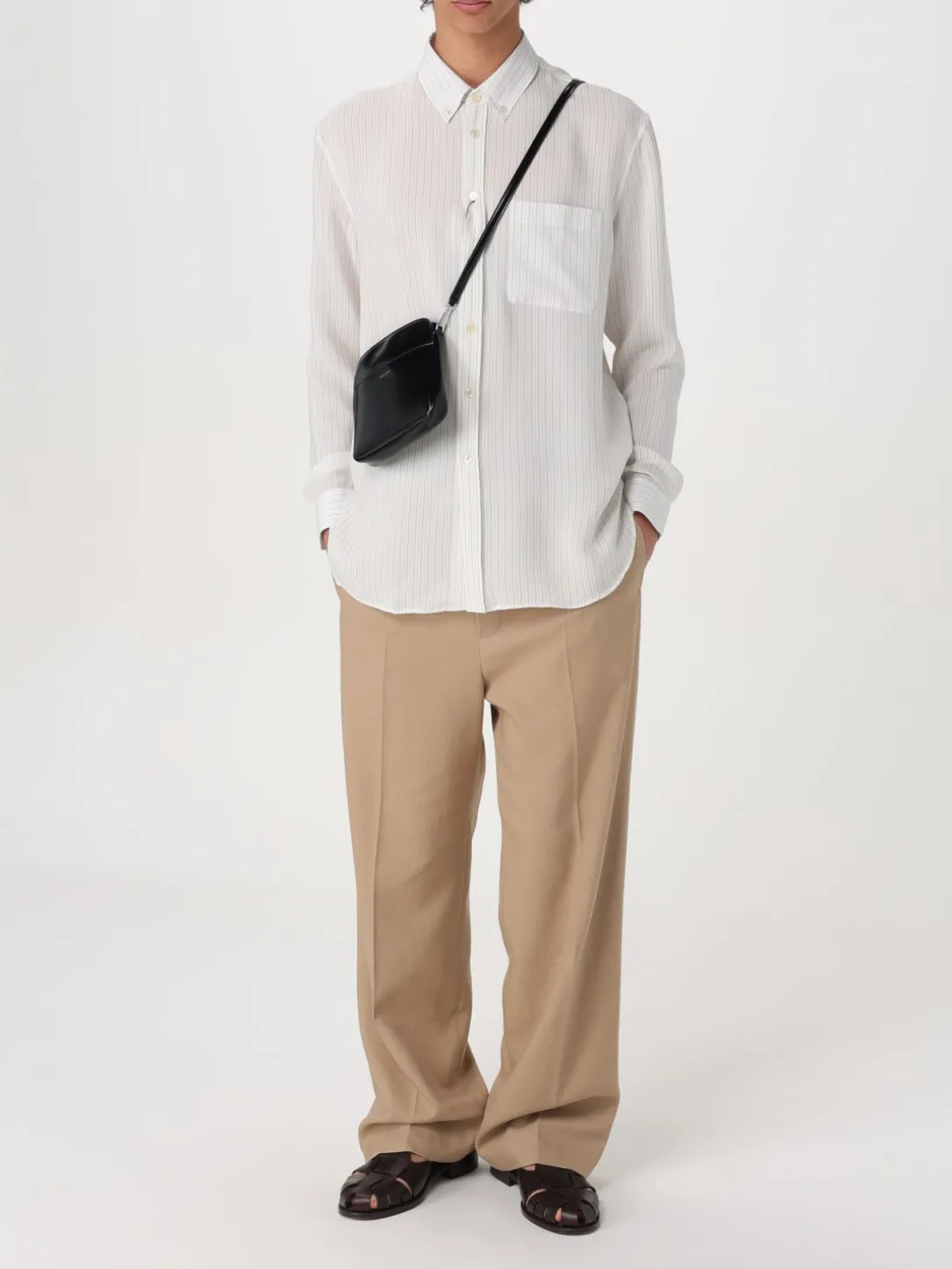 Borsa Shopping Toy Saint Laurent in pelle spazzolata