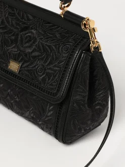Borsa Sicily Dolce & Gabbana in nappa plongè ricamata