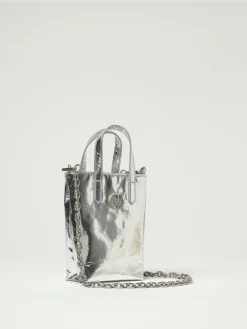 Borsa Sparkling Secret Pon-Pon in vernice laminata