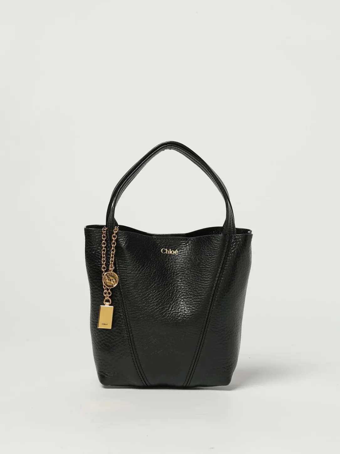 Borsa Spin Mini Chloé in pelle a grana