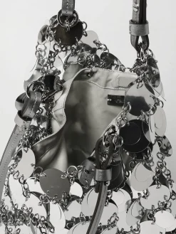 Borsa Squinned Rabanne in nylon con paillettes