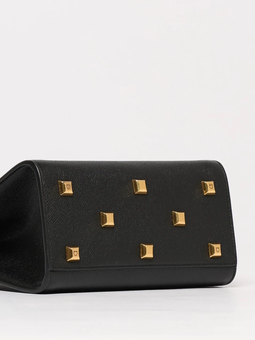 Borsa Studio Box Bag Ferragamo in pelle a grana