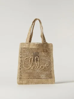 Borsa Summer Banana Chloé in rafia crochet