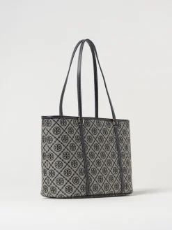 Borsa T Monogram Small Tory Burch in misto cotone jacquard e pelle