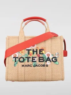 Borsa The Daisy Tote Bag Marc Jacobs in rafia con ricamo floreale