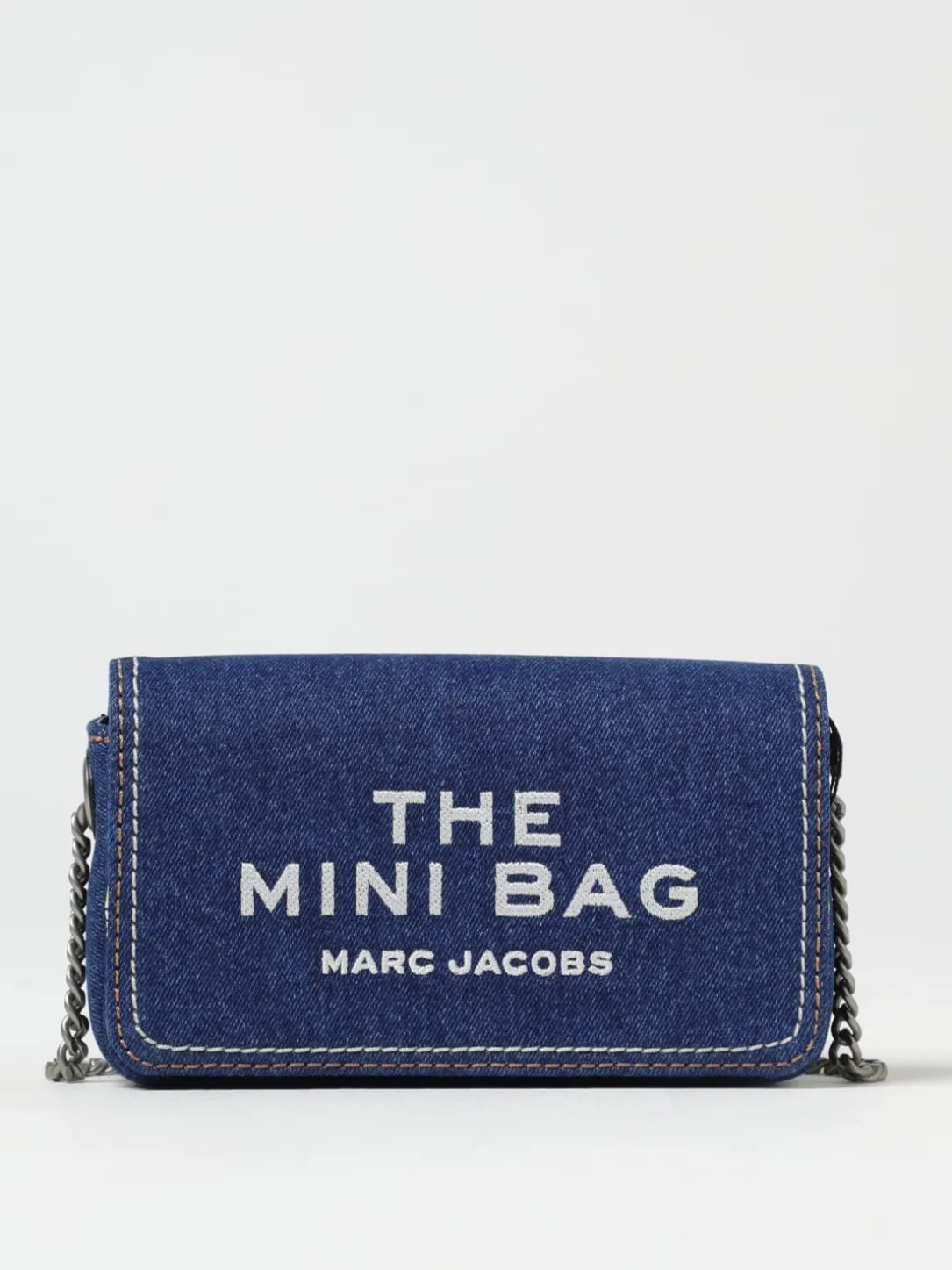 Borsa The Mini Bag Marc Jacobs in denim
