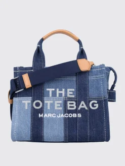 Borsa The Tote Bag Marc Jacobs in denim di cotone patchwork