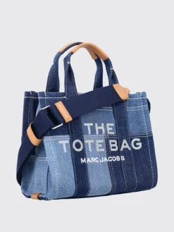 Borsa The Tote Bag Marc Jacobs in denim di cotone patchwork