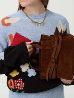 Borsa Tie Me Moschino Couture in camoscio