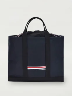 Borsa Tote con logo 4 T-bar Thom Browne in tela