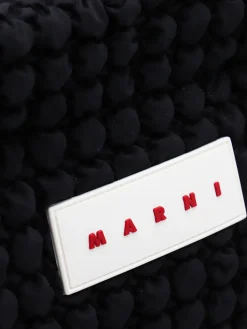 Borsa Tote con logo Marni in misto cotone