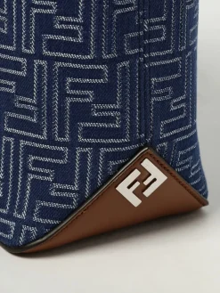 Borsa Tote FF Fendi in denim