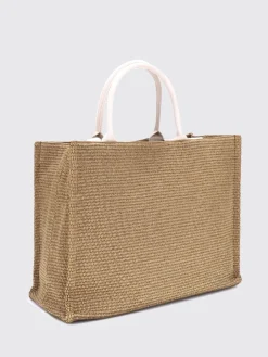 Borsa Tote in rafia con logo Marni