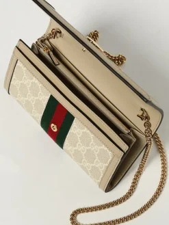 Borsa wallet Ophidia Gucci in tessuto GG Supreme e pelle
