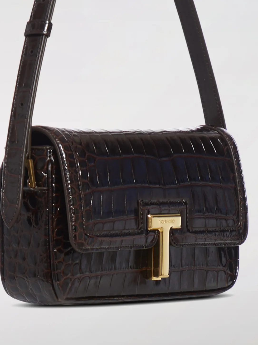 Borsa Wallis E/W Tom Ford in pelle stampa cocco