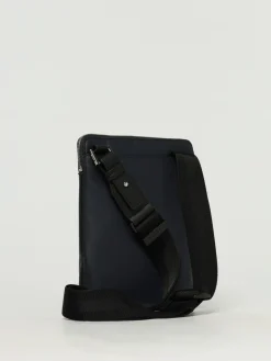 Borsello a tracolla con logo Boss in pelle sintetica texturizzata