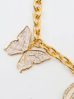 Bracciale Blumarine in ottone con ciondoli di strass