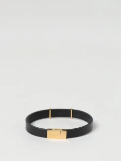 Bracciale Saint Laurent in pelle ed ottone