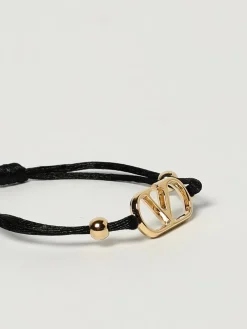Bracciale VLogo Signature Valentino Garavani in cotone ed ottone